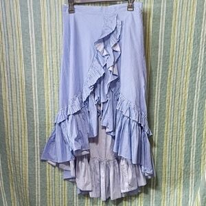 Chicwish High-Low Blue Ruffle Skirt